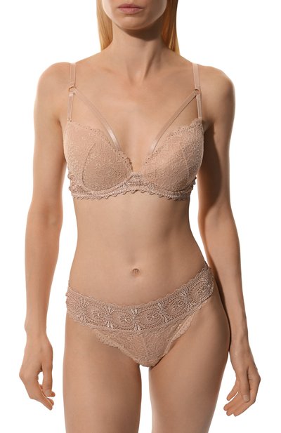 Трусы-стринги AUBADE бежевого цвета по цене 17100 руб., арт. LE26, фото 2 Трусы-стринги AUBADE, арт. LE26, фото 2