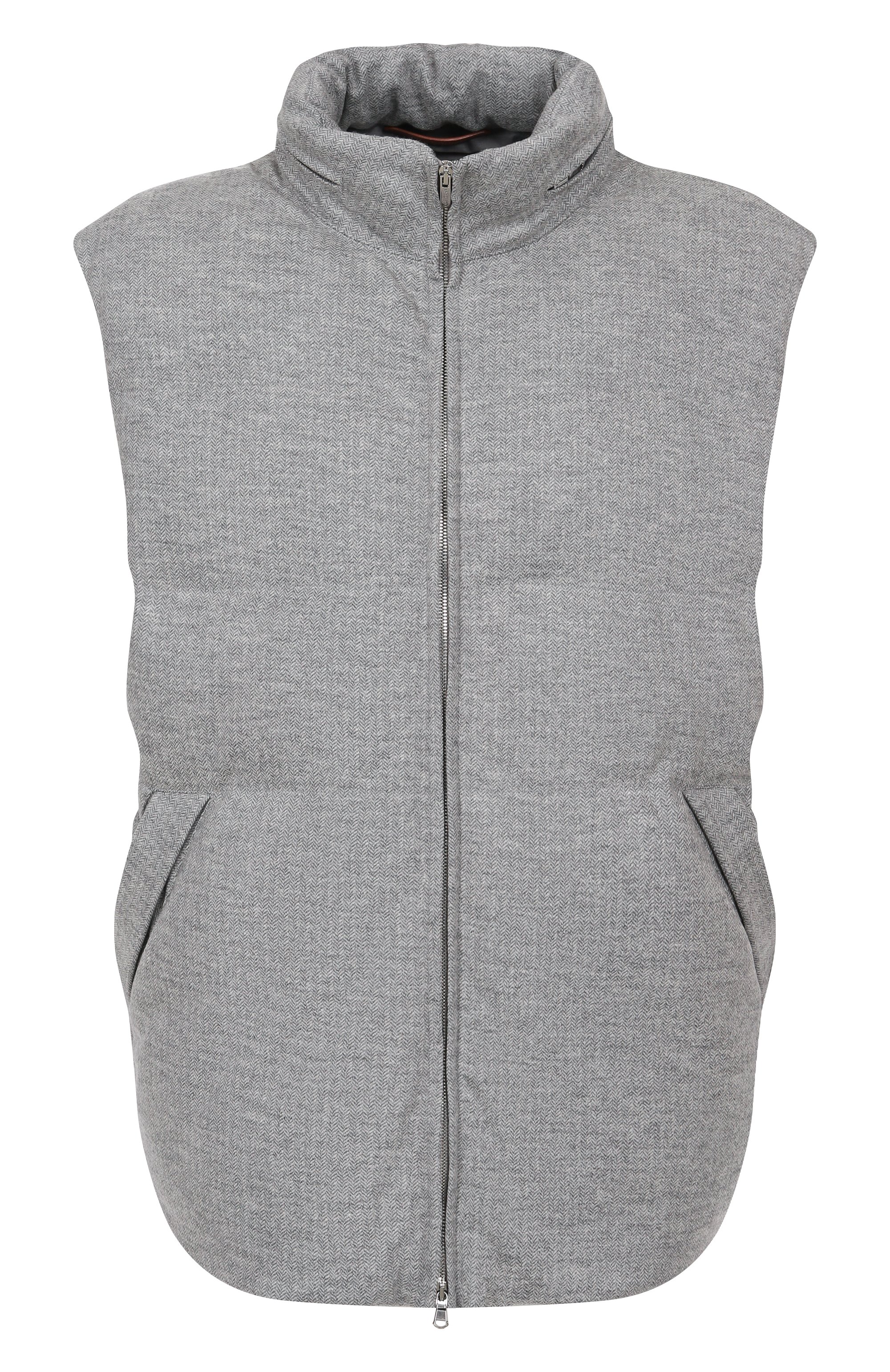 Шерстяной жилет CORTIGIANI серого цвета по цене 251000 руб., арт. 3AG609, фото 1 Шерстяной жилет CORTIGIANI, арт. 3AG609, фото 1