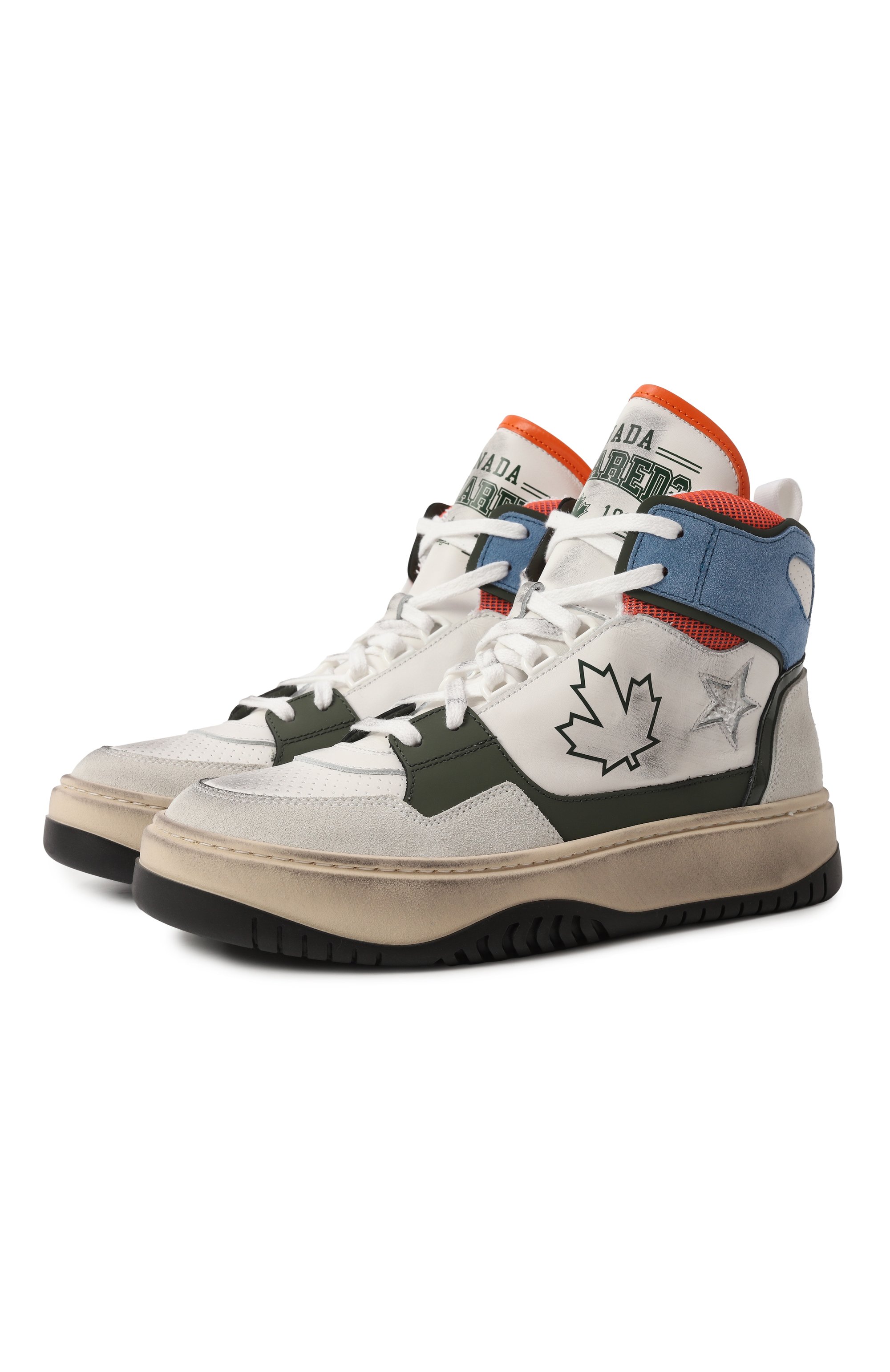 Кожаные кеды DSQUARED2, арт. 80241/VAR2/36-40, фото 1