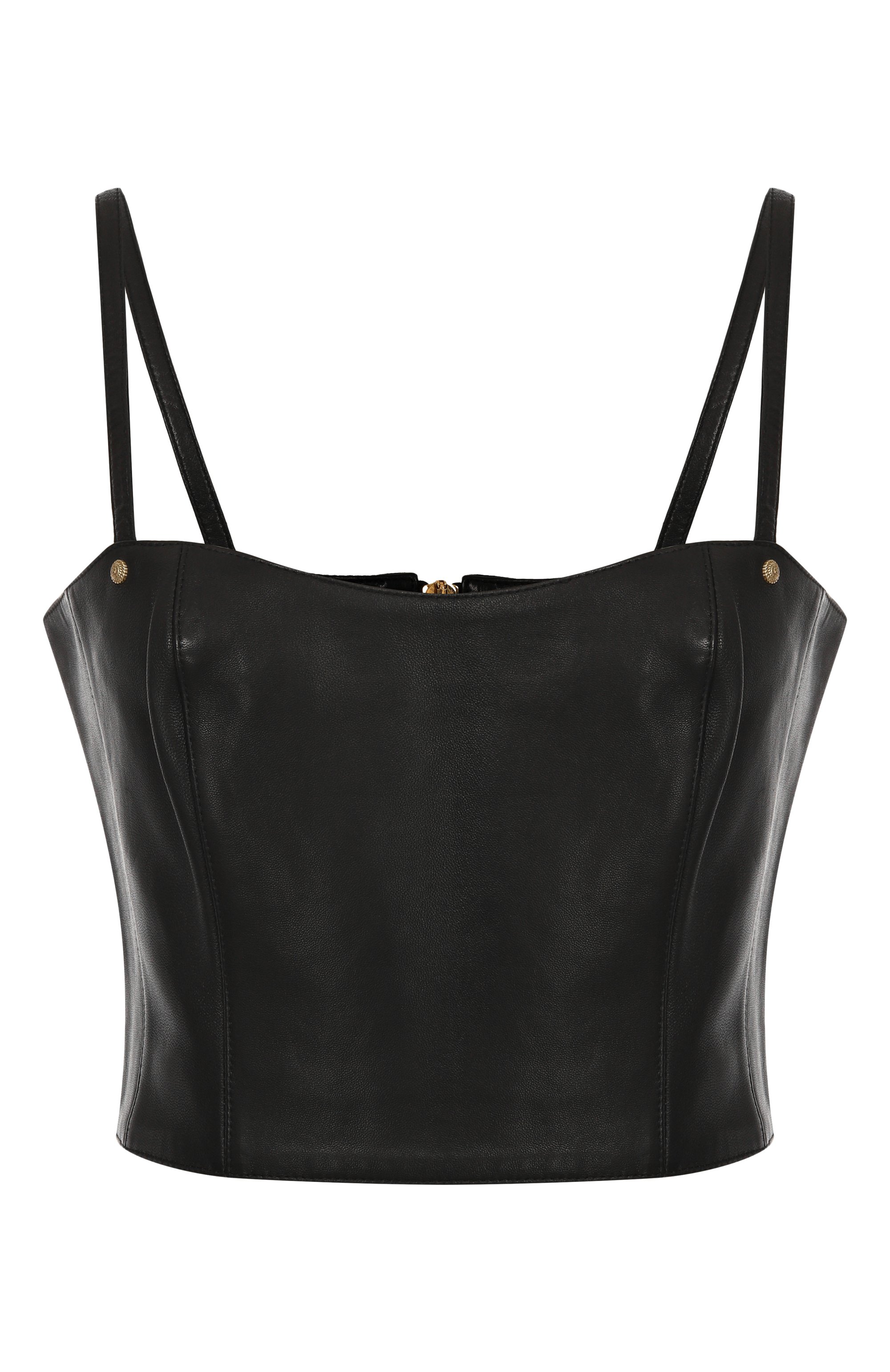 Кожаный топ BALMAIN, арт. CF1AA285/LC62, фото 1