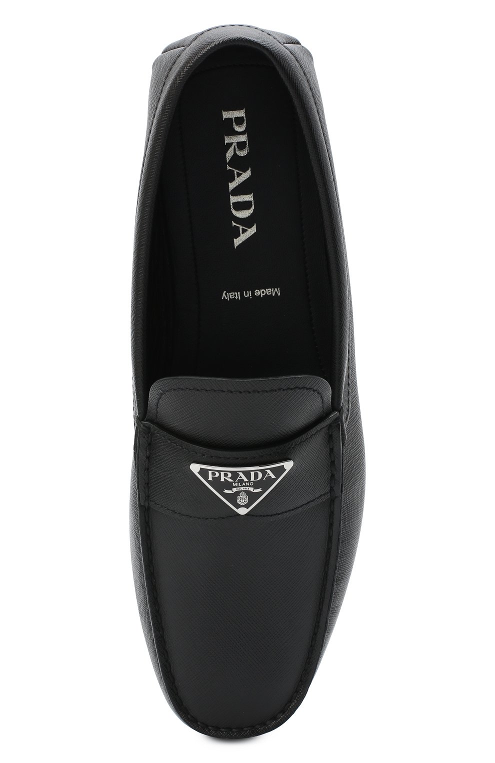 Кожаные мокасины PRADA черного цвета по цене 76000 руб., арт. 2DD164-053-F0002-U00I, фото 5 Кожаные мокасины PRADA, арт. 2DD164-053-F0002-U00I, фото 5