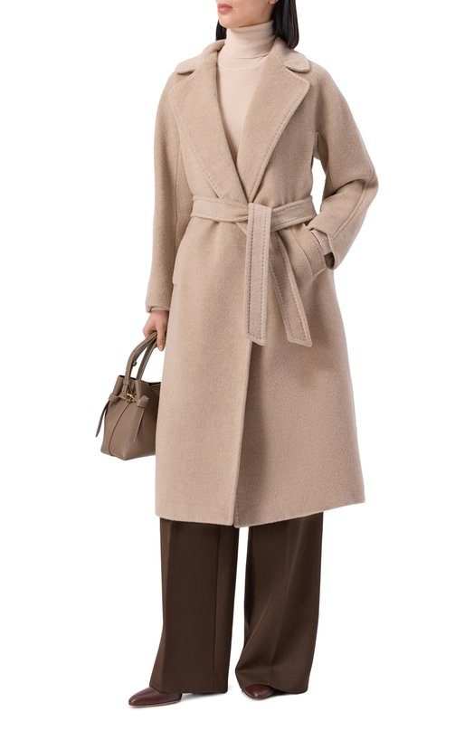 Шерстяное пальто Weekend Max Mara TEMPERA Бежевый  TEMPERA Фото 2