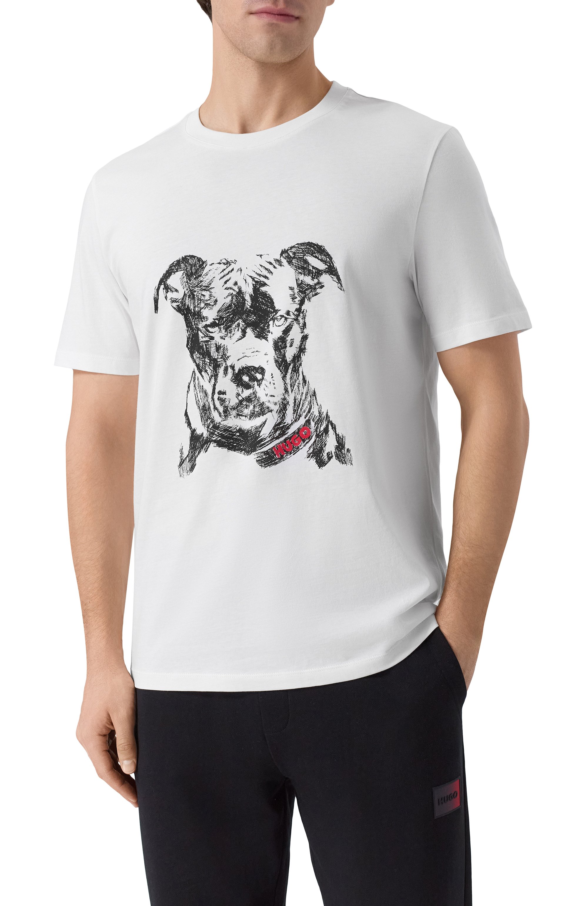 Хлопковая футболка HUGO, арт. 50553779, фото 3