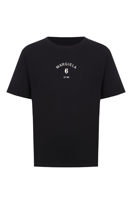 Хлопковая футболка MM6 SH2GC0038/M20048 Чёрный SH2GC0038/M20048