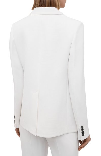 Жакет из вискозы VICTORIA BECKHAM белого цвета по цене 199500 руб., арт. 1221WJK002539D, фото 4 Жакет из вискозы VICTORIA BECKHAM, арт. 1221WJK002539D, фото 4