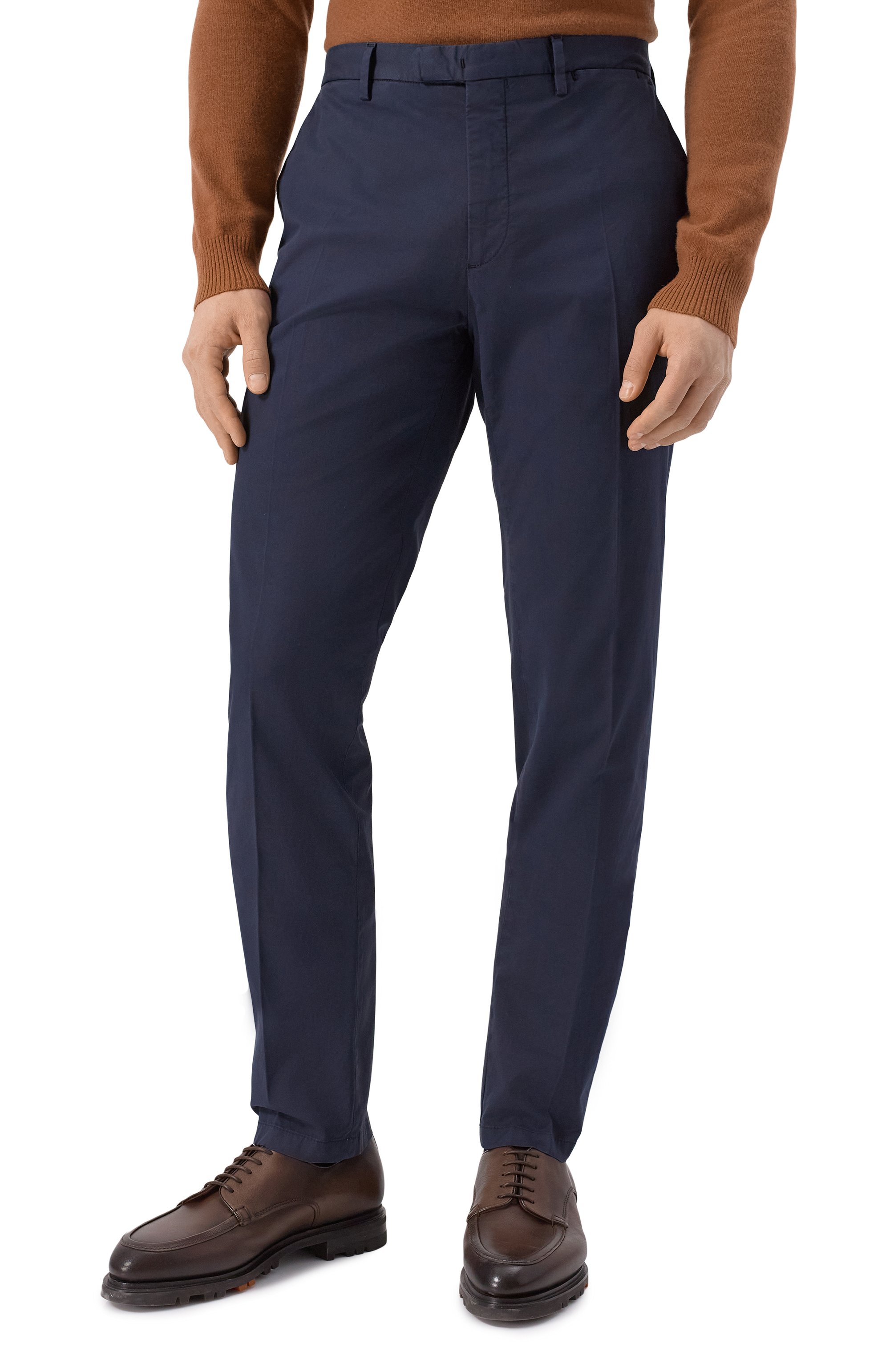 Хлопковые брюки BOGLIOLI темно-синего цвета по цене 39950 руб., арт. 80882Q/SB5753, фото 3 Хлопковые брюки BOGLIOLI, арт. 80882Q/SB5753, фото 3