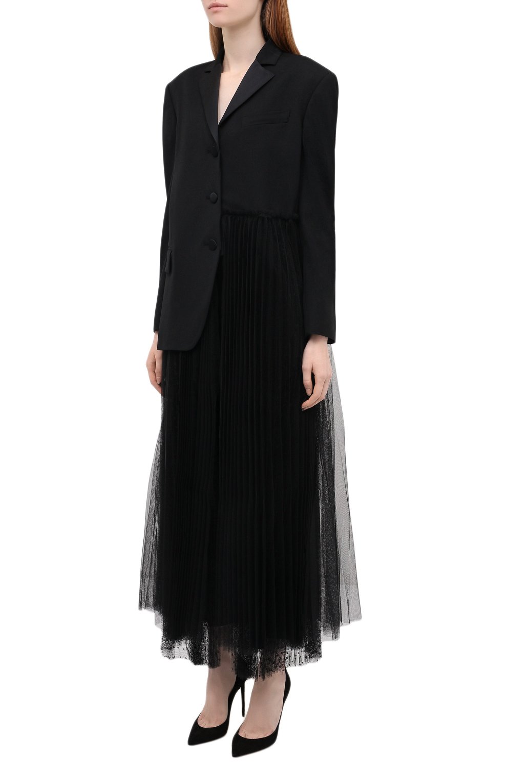 Жакет из вискозы и шерсти REDVALENTINO черного цвета по цене 114000 руб., арт. WR0CED25/65U, фото 3 Жакет из вискозы и шерсти REDVALENTINO, арт. WR0CED25/65U, фото 3