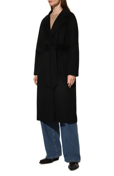 Пальто из шерсти и кашемира SEVEN LAB, арт. C12 black, фото 3
