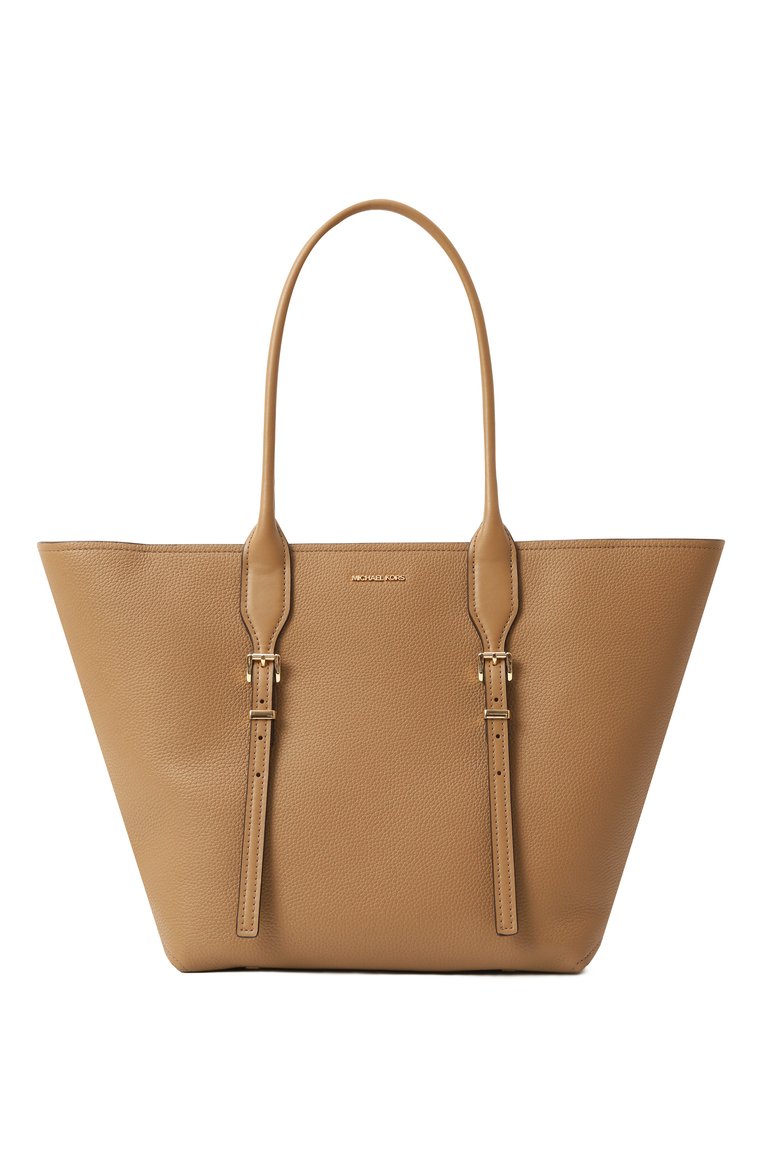 Женская сумка-тоут moore MICHAEL MICHAEL KORS бежевого цвета, арт. 30R5G90T7L | Фото 1 (Материал: Натуральная кожа; Размер: medium; Драгоценные камни: Проставлено; Материал сплава: Проставлено)
