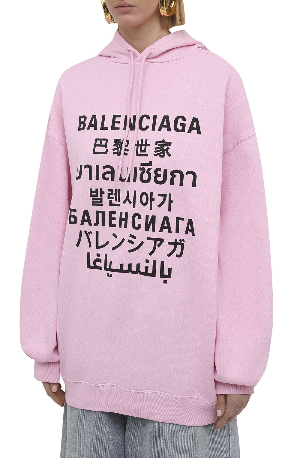 Худи BALENCIAGA розового цвета по цене 123000 руб., арт. 641529/TJVI6, фото 3 Худи BALENCIAGA, арт. 641529/TJVI6, фото 3