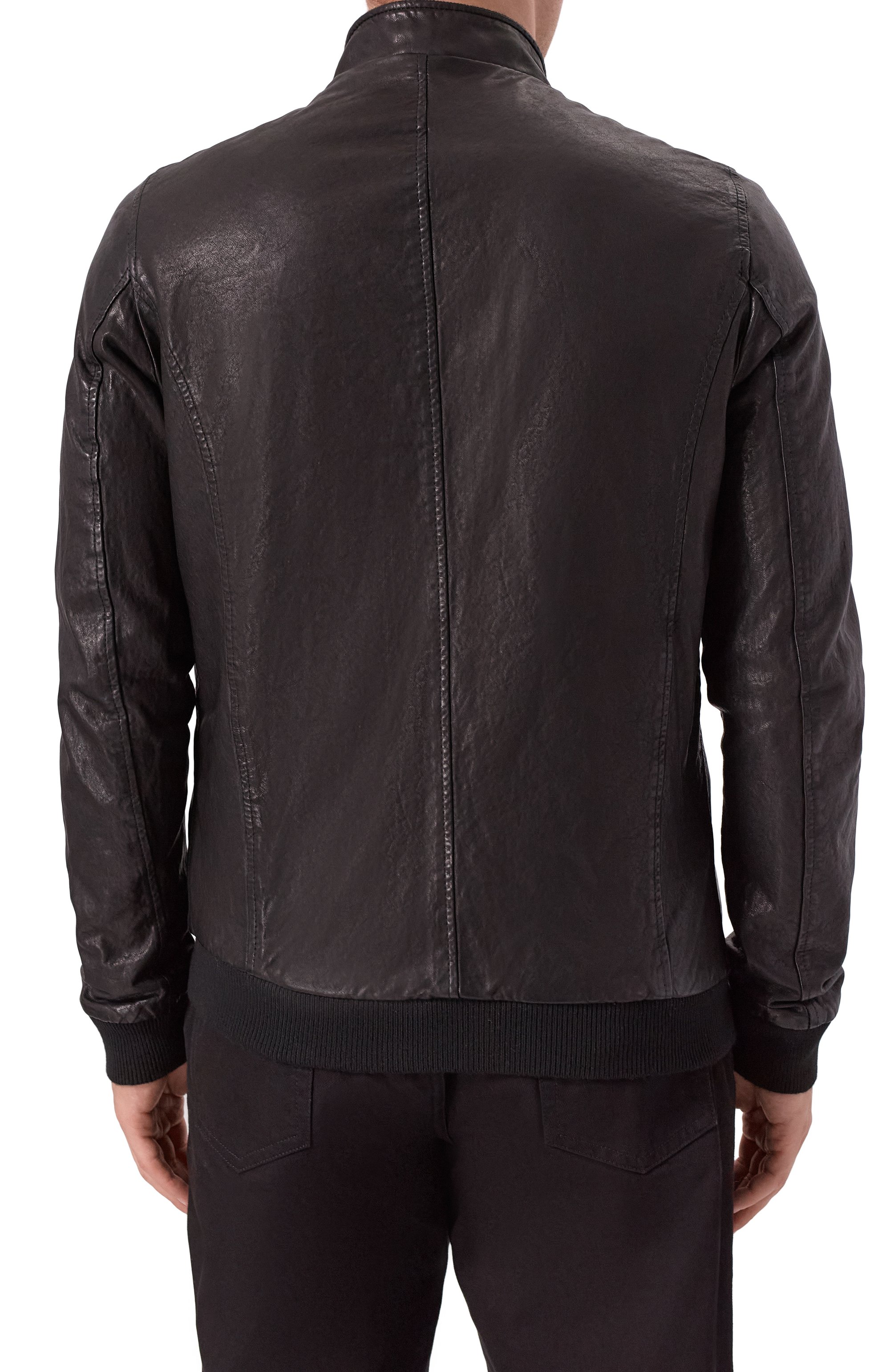 Кожаный бомбер NEVER ENOUGH, арт. MJL005, фото 4