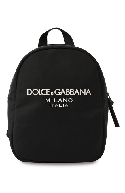 Детская рюкзак DOLCE & GABBANA черного цвета, арт. EM0141/AB124 | Фото 1 (Нос: Не проставлено; Материал: Текстиль; Материал сплава: Проставлено)