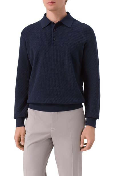 Поло из шелка и хлопка BRIONI, арт. UMR10L/PAK22, фото 3