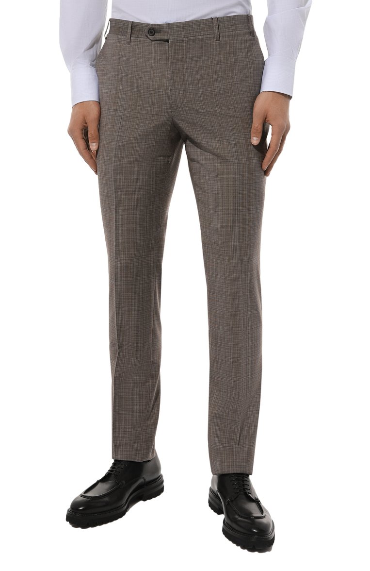 Мужской шерстяной костюм CORNELIANI коричневого цвета, арт. 936005-935005/9317211_1 | Фото 6 (Материал внешний: Шерсть; Рукава: Длинные; Стили: Классический; Костюмы М: Однобортный; Автоматизация ТО: Проставлено; Автоматизация состава: Проставлено)