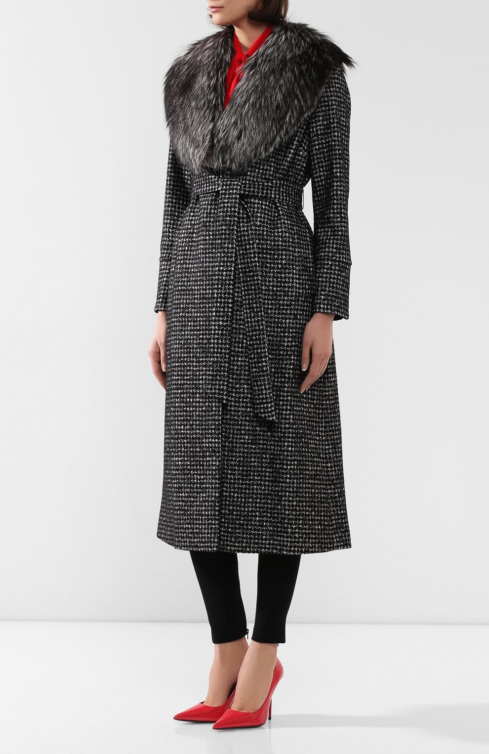 Пальто с меховы м воротником DOLCE & GABBANA, арт. F0X16T/FMMEZ, фото 3