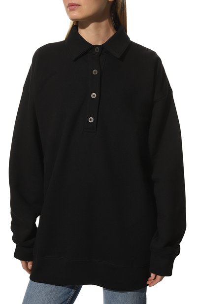 Хлопковое поло DRIES VAN NOTEN черного цвета по цене 45600 руб., арт. 222-011129-5615, фото 3 Хлопковое поло DRIES VAN NOTEN, арт. 222-011129-5615, фото 3