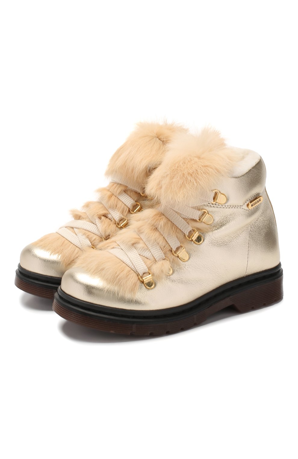 Кожаные ботинки с меховой отделкой MISSOURI, арт. 4754/18-26, фото 1