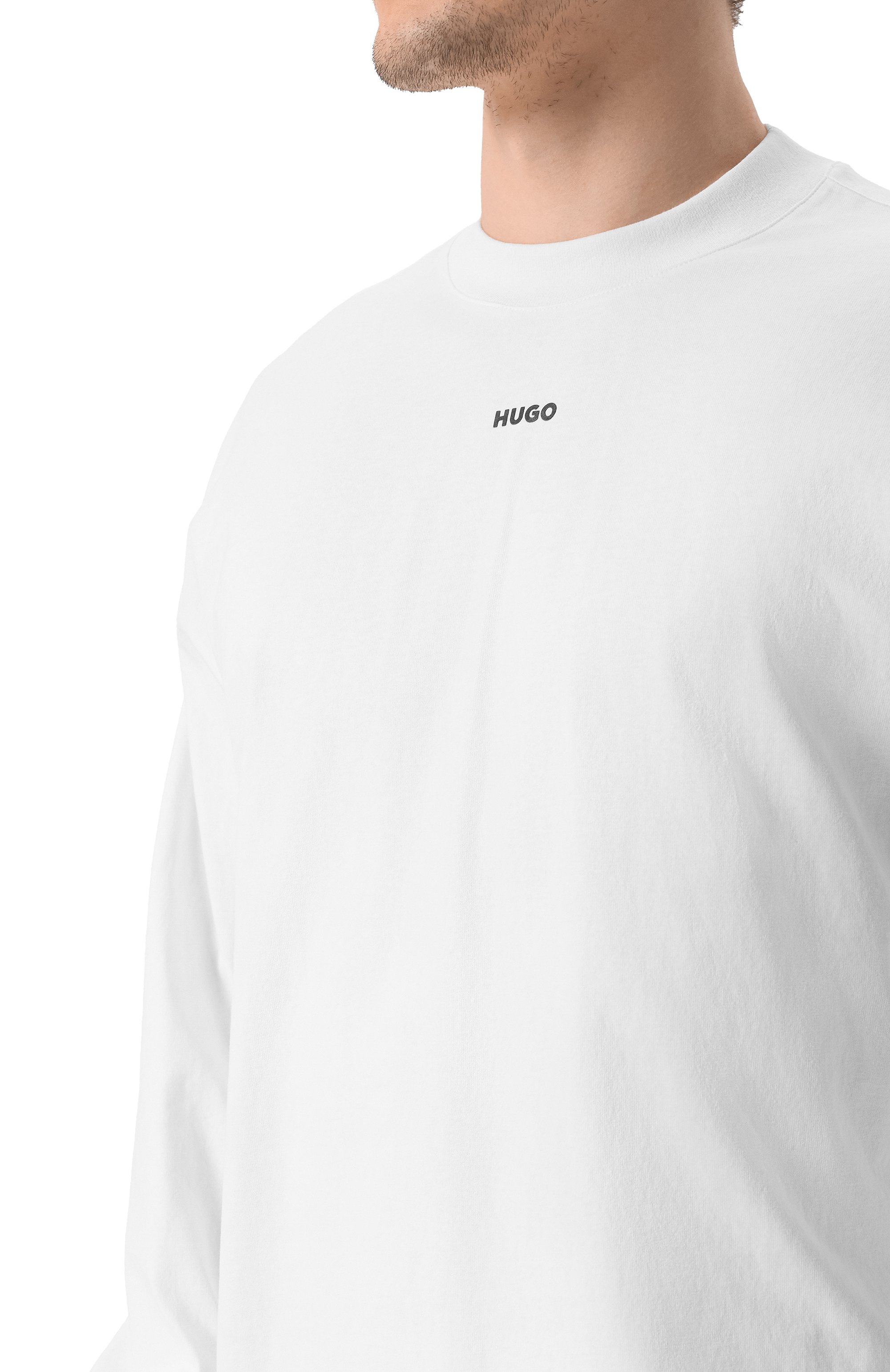 Хлопковый лонгслив HUGO, арт. 50511029, фото 5