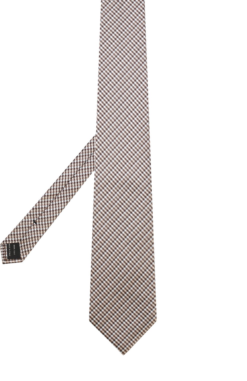 Шелковый галстук с узором houndstooth TOM FORD бежевого цвета по цене 21950 руб., арт. 9TF301TF, фото 2 Шелковый галстук с узором houndstooth TOM FORD, арт. 9TF301TF, фото 2