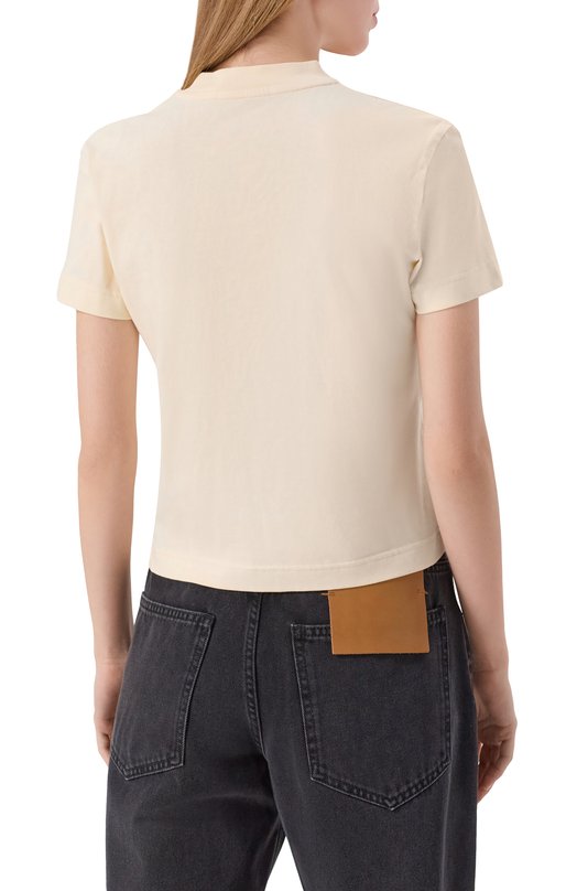 Хлопковая футболка Jacquemus 24ETSW00133AJ0/0124 Кремовый  24ETSW00133AJ0/0124 Фото 4