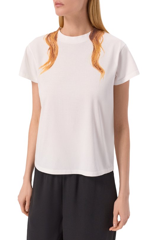 Хлопковая футболка MM6 S52GC0361/M20048 Белый  S52GC0361/M20048 Фото 3