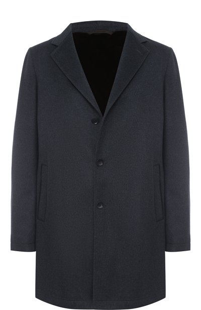 Мужской однобортное пальто из шерсти викуньи с меховой подкладкой LORO PIANA, арт. FAG4531