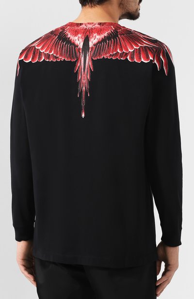 Хлопковый лонгслив MARCELO BURLON, арт. CMAB007E19001003, фото 4