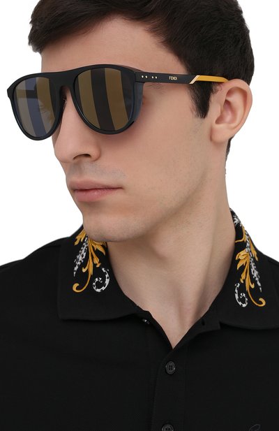 Солнцезащитные очки FENDI синего цвета по цене 31100 руб., арт. M0085 PJP, фото 2 Солнцезащитные очки FENDI, арт. M0085 PJP, фото 2