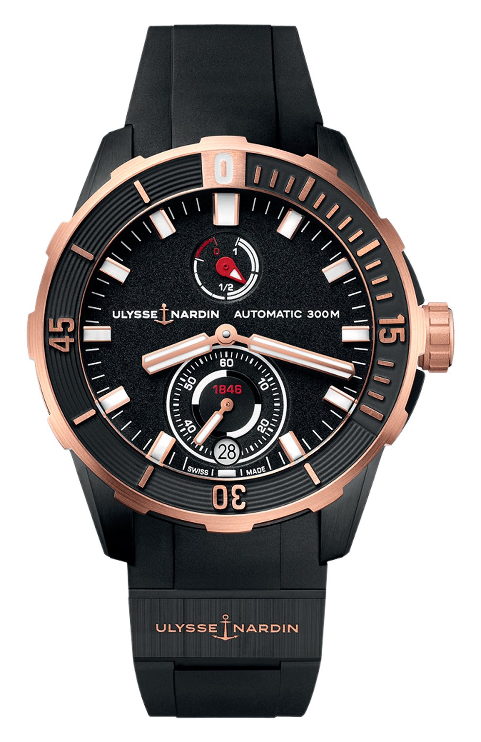 Часы diver chronometer ULYSSE NARDIN, арт. 1185-170-3/BLACK, фото 1