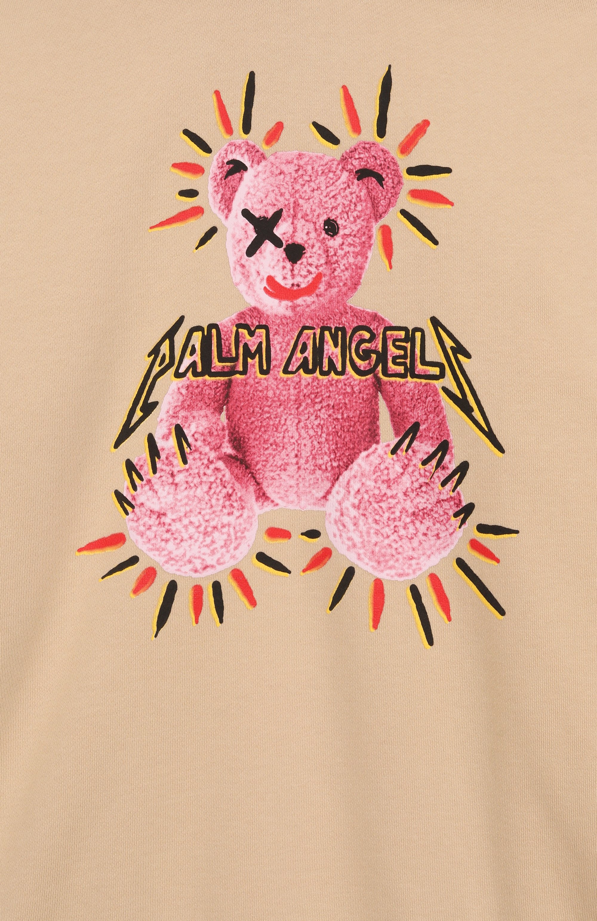 Хлопковое худи PALM ANGELS светло-бежевого цвета по цене 32650 руб., арт. PGBB015F25FLE003/12+, фото 3 Хлопковое худи PALM ANGELS, арт. PGBB015F25FLE003/12+, фото 3
