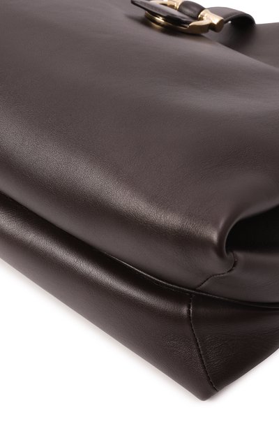Сумка-тоут FERRAGAMO темно-коричневого цвета по цене 261500 руб., арт. 219804/780875, фото 3 Сумка-тоут FERRAGAMO, арт. 219804/780875, фото 3