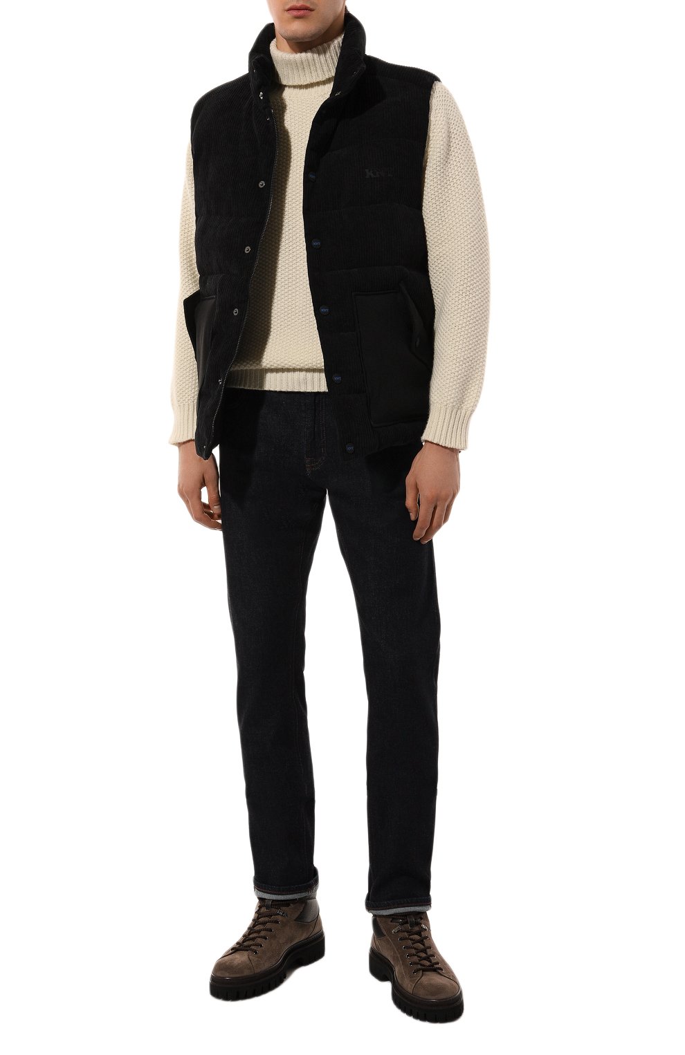 Утепленный жилет из вельвета KITON, арт. UGK078K0234F, фото 2