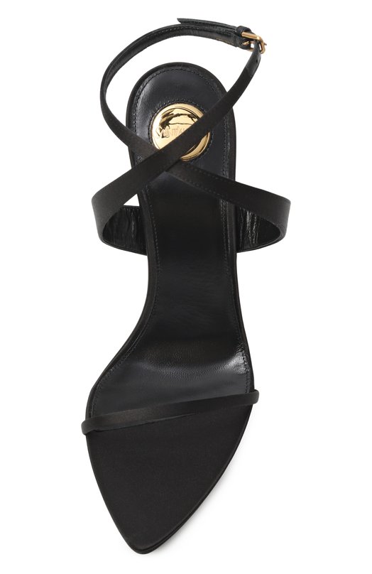 Текстильные босоножки Gippy Saint Laurent 828033/9QNA0 Чёрный  828033/9QNA0 Фото 6