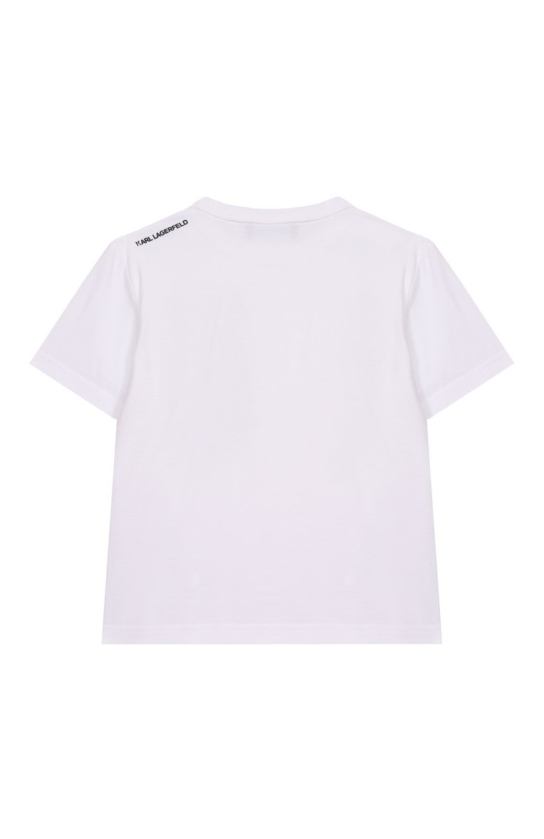 Хлопковая футболка KARL LAGERFELD KIDS, арт. Z30423, фото 1