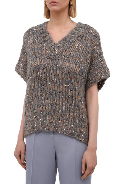 Жилет из шерсти и хлопка BRUNELLO CUCINELLI, арт. MBN622002, фото 3