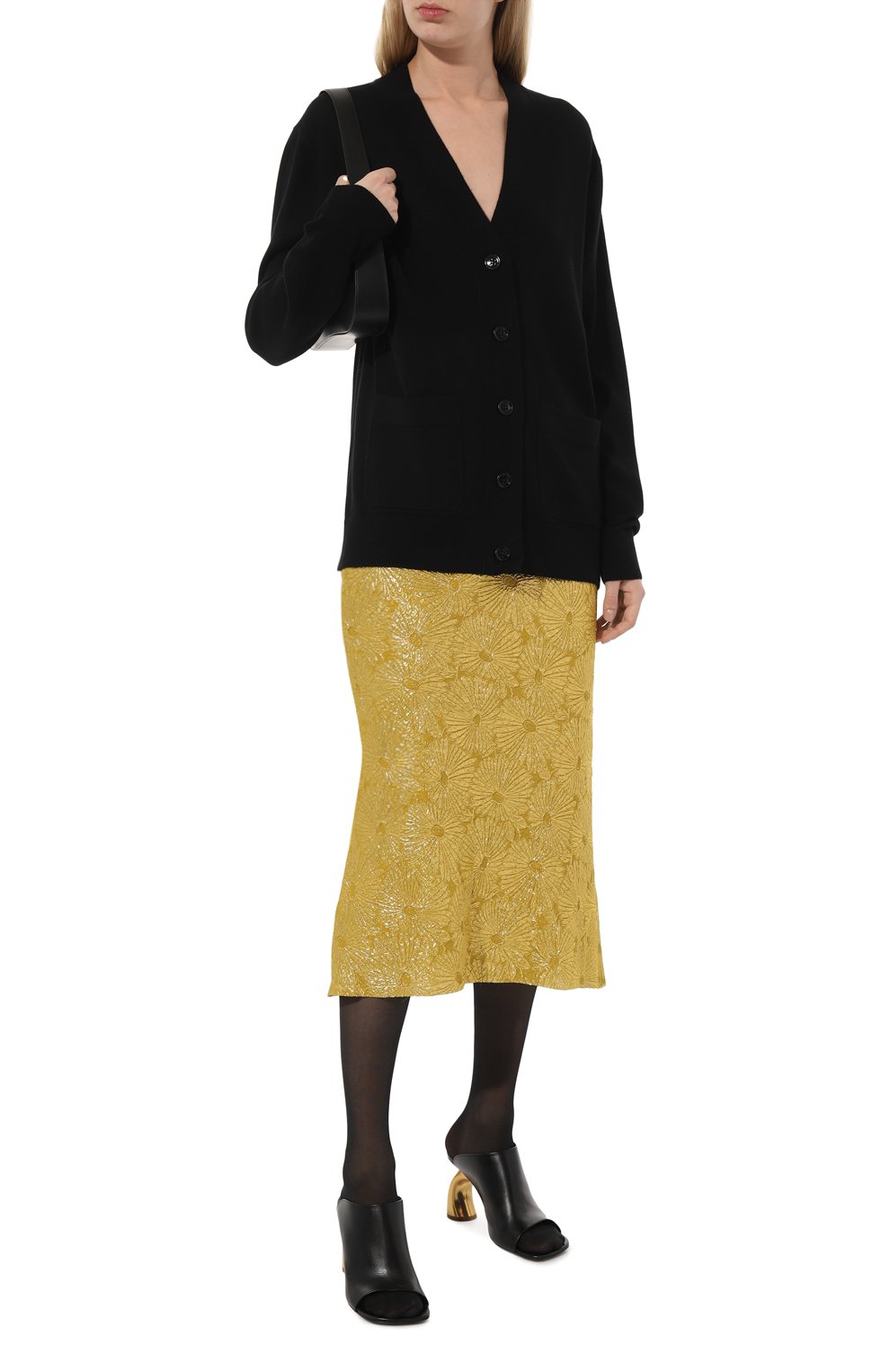 Шелковая юбка DRIES VAN NOTEN золотого цвета по цене 108500 руб., арт. 232-010838-7077, фото 2 Шелковая юбка DRIES VAN NOTEN, арт. 232-010838-7077, фото 2