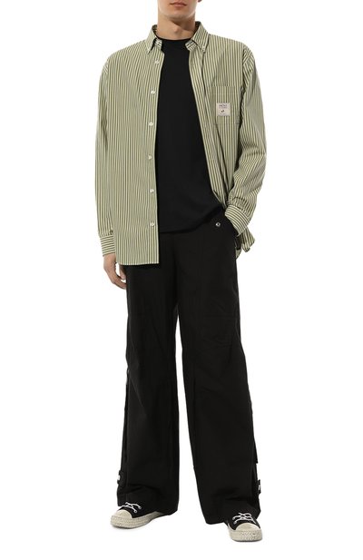 Текстильные кеды ACNE STUDIOS, арт. BALL0W HIGH BURGER TUMBLED MCGL, фото 2