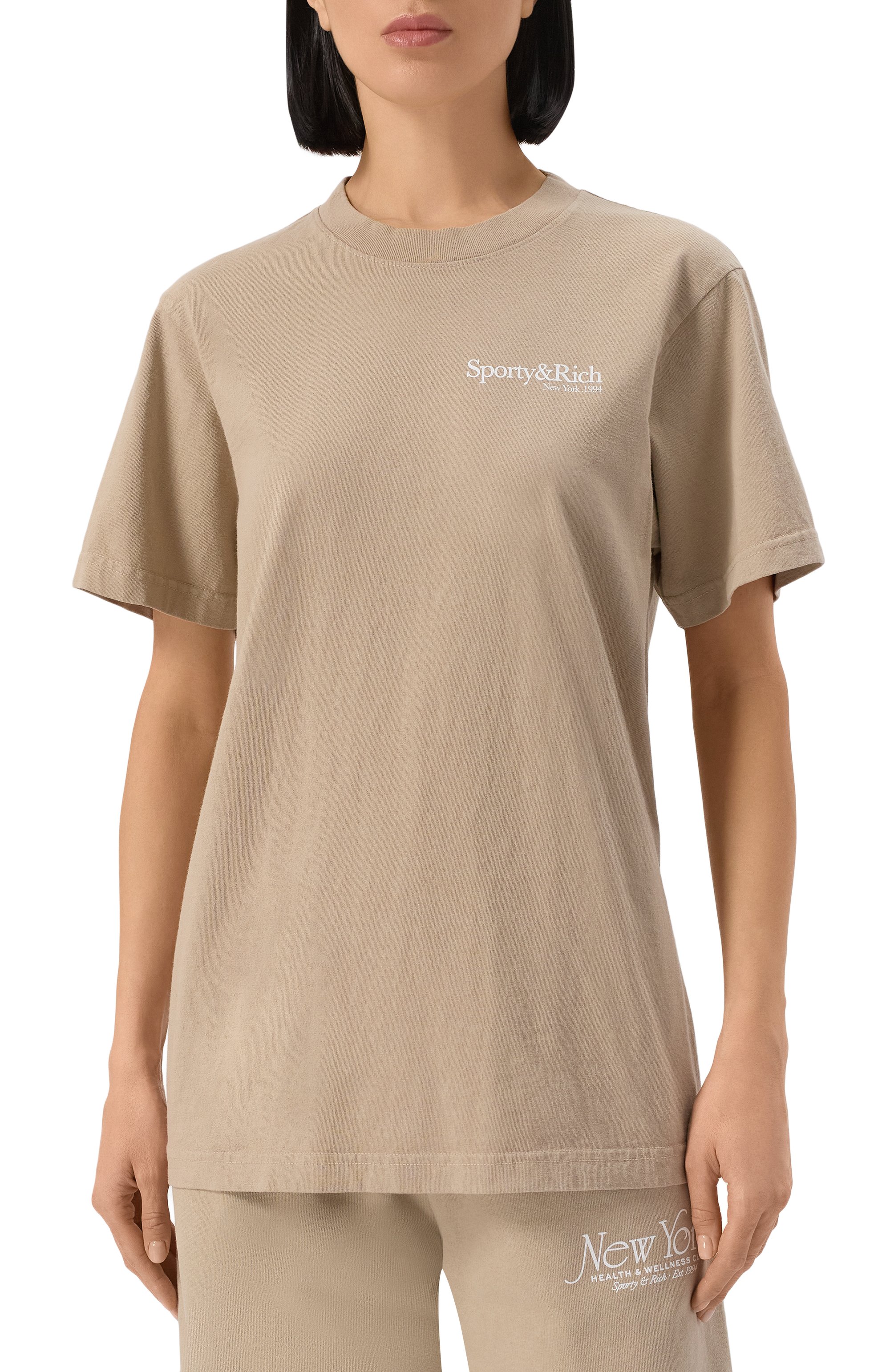Хлопковая футболка SPORTY AND RICH, арт. T0043622016GY15, фото 3