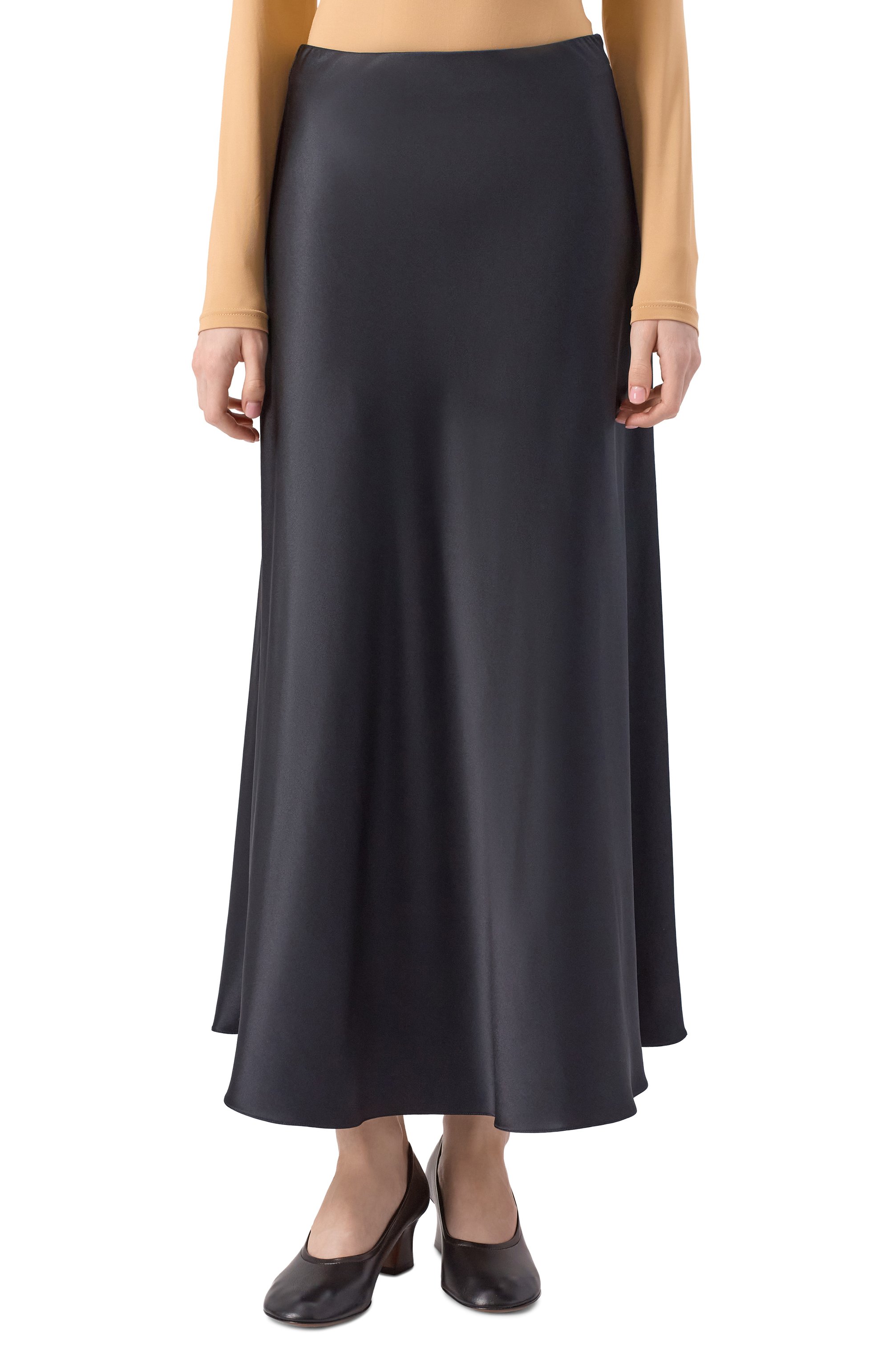 Атласная юбка COLOMBO черного цвета по цене 187500 руб., арт. GN00147/T0603-U, фото 3 Атласная юбка COLOMBO, арт. GN00147/T0603-U, фото 3