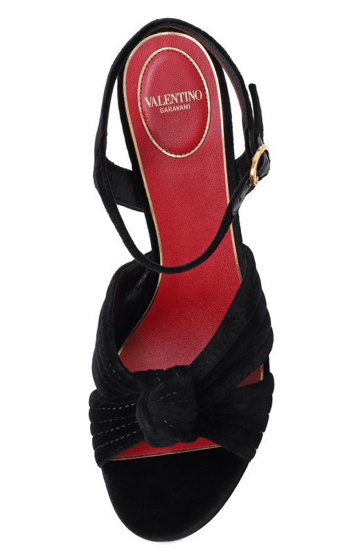 Бархатные босоножки Crasher 125 Valentino 8W2S0NS1/WPJ Чёрный  8W2S0NS1/WPJ Фото 6