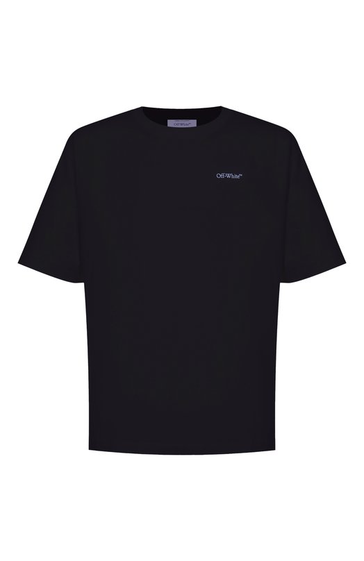Хлопковая футболка Off-White 0MAA120S25JER00G Чёрный 0MAA120S25JER00G