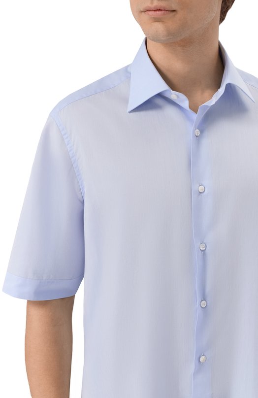 Хлопковая рубашка Stefano Ricci MC008276/BN1750 Голубой  MC008276/BN1750 Фото 5