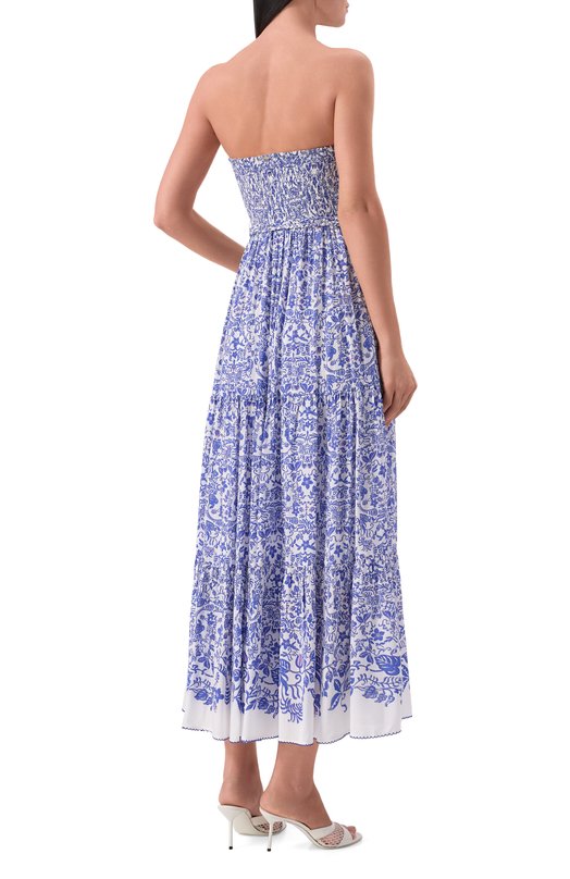 Платье из вискозы Poupette St Barth WTMR26LVPTWU Синий  WTMR26LVPTWU Фото 3