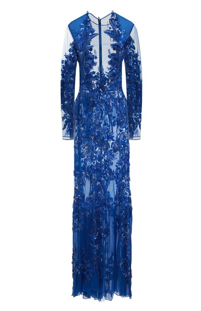Женское платье с отделкой пайетками и бисером ZUHAIR MURAD, арт. RDPF17-021-DL
