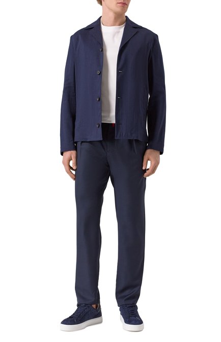 Мужская куртка-рубашка изо льна и шерсти CORNELIANI, арт. 25LI20-2518468