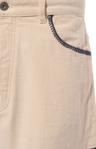 Хлопковые шорты DROLE DE MONSIEUR кремового цвета по цене 41850 руб., арт. D-BS127-C0119-EC, фото 5 Хлопковые шорты DROLE DE MONSIEUR, арт. D-BS127-C0119-EC, фото 5