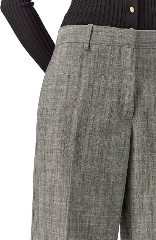 Брюки из шелка и шерсти Jil Sander J02KA0347/J55079 Серый  J02KA0347/J55079 Фото 5