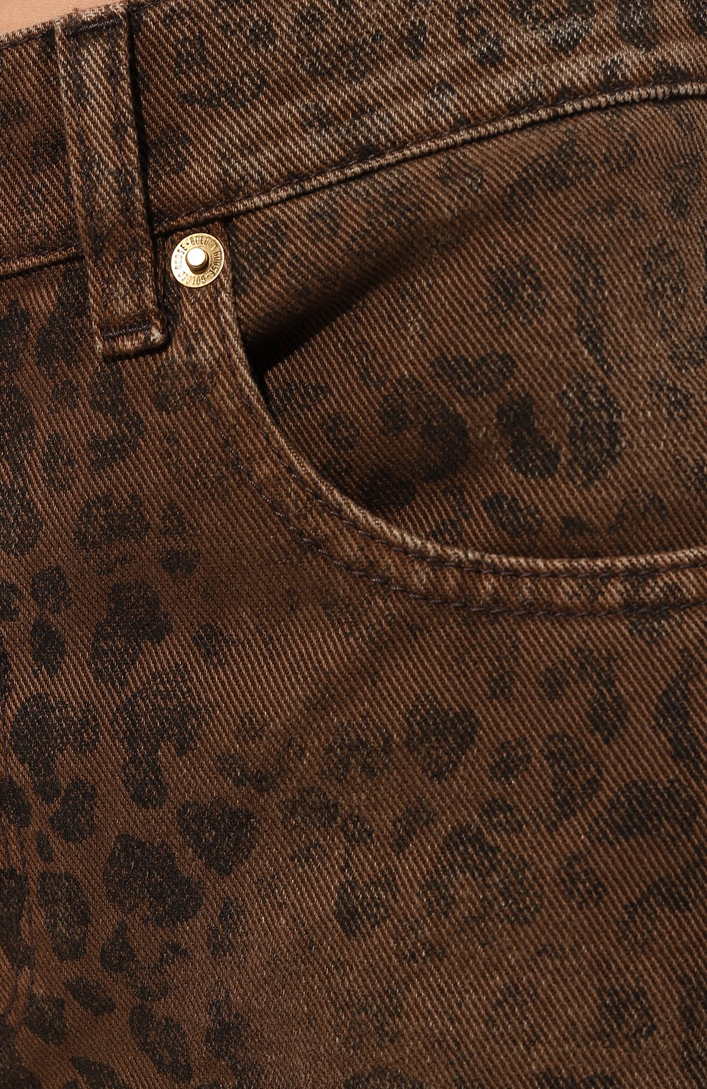 Джинсы GOLDEN GOOSE DELUXE BRAND леопардового цвета по цене 51550 руб., арт. GWP00843/P00062381325, фото 5 Джинсы GOLDEN GOOSE DELUXE BRAND, арт. GWP00843/P00062381325, фото 5