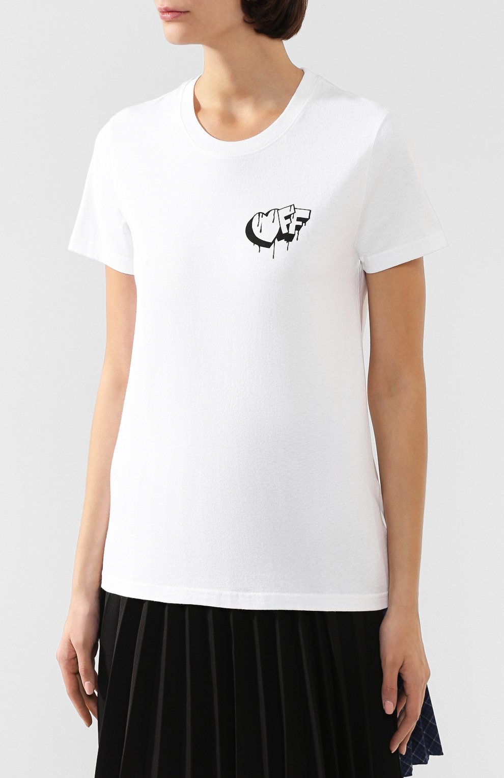 Хлопковая футболка OFF-WHITE, арт. 0WAA049F19B070660110, фото 3