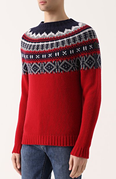 Свитер из смеси шерсти и кашемира с круглым вырезом MONCLER, арт. B2-091-90107-00-94792, фото 3